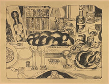 Load image into Gallery viewer, Ben Wolf Noam &quot;Shabbat Drawing 1&quot; Lithograph
